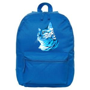 Vote Blue Cat Wave For Kamala Harris 2024 Election 16 in Basic Backpack