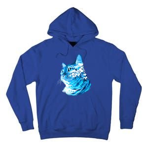 Vote Blue Cat Wave For Kamala Harris 2024 Election Tall Hoodie