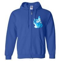 Vote Blue Cat Wave For Kamala Harris 2024 Election Full Zip Hoodie