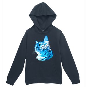 Vote Blue Cat Wave For Kamala Harris 2024 Election Urban Pullover Hoodie