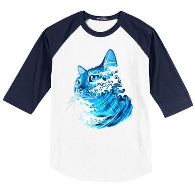 Vote Blue Cat Wave For Kamala Harris 2024 Election Baseball Sleeve Shirt