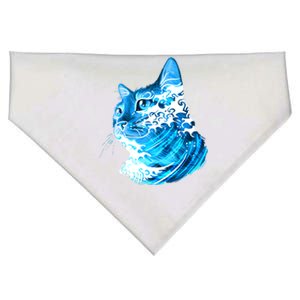 Vote Blue Cat Wave For Kamala Harris 2024 Election USA-Made Doggie Bandana