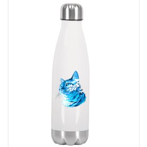 Vote Blue Cat Wave For Kamala Harris 2024 Election Stainless Steel Insulated Water Bottle