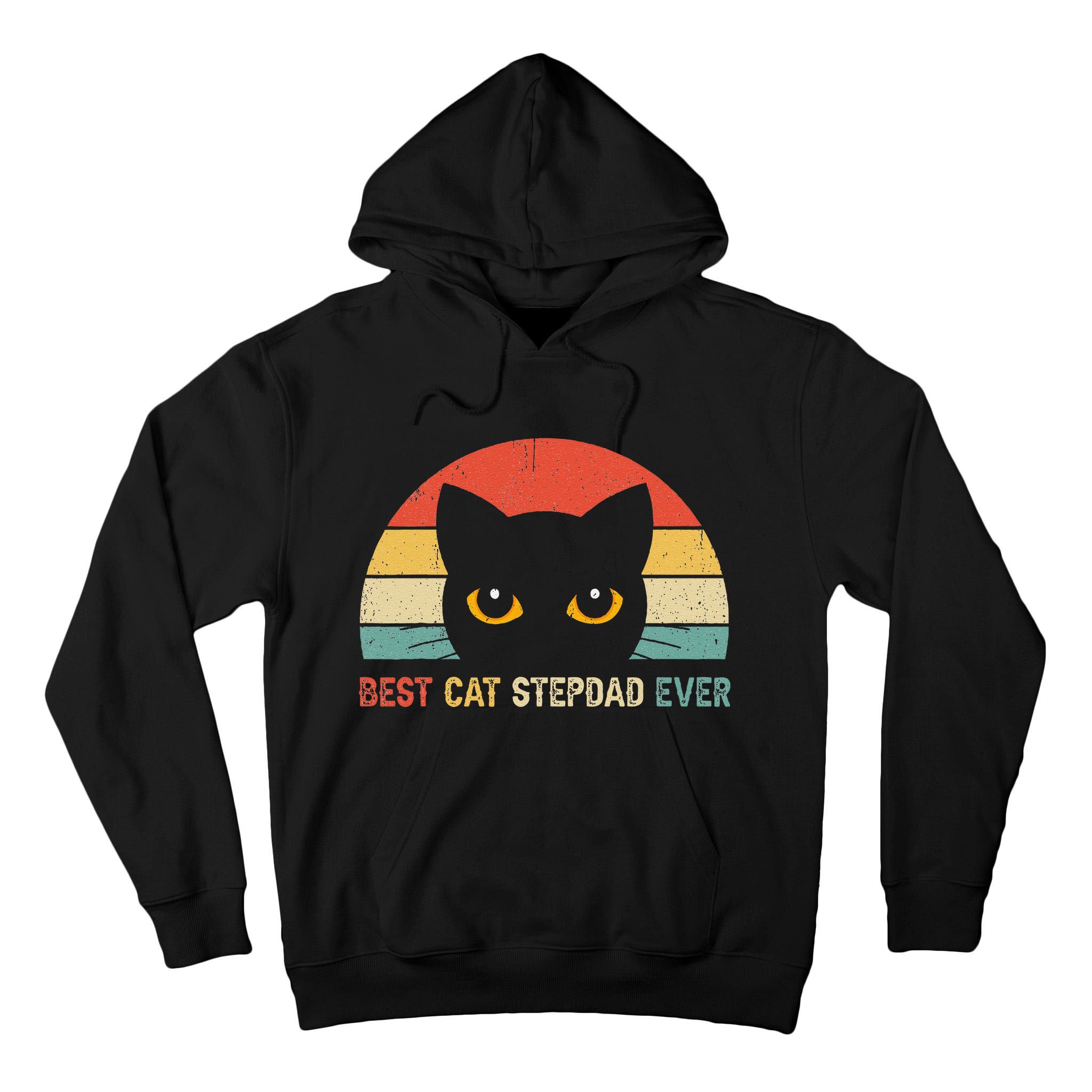 Vintage Best Cat Stepdad Ever Cat Lovers Gift Tall Hoodie