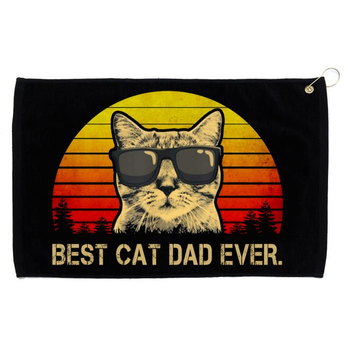 Vintage Best Cat Dad Ever Cat Daddy Father Grommeted Golf Towel