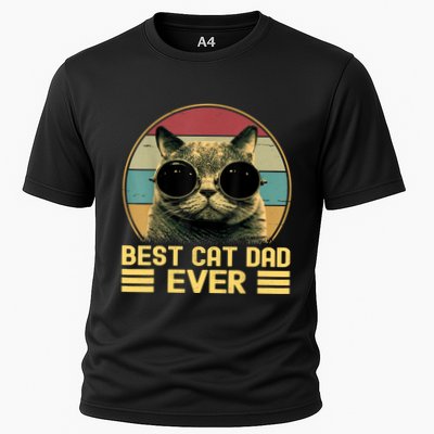Vintage Best Cat Dad Ever Funny Cat Lover, Cat Dad Performance Shirt