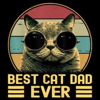 Vintage Best Cat Dad Ever Funny Cat Lover, Cat Dad Sweatshirt