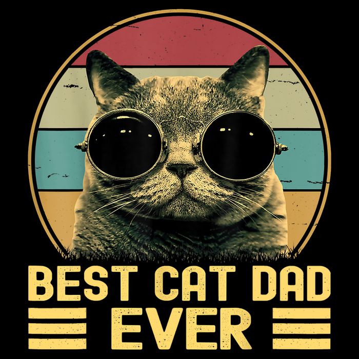 Vintage Best Cat Dad Ever Funny Cat Lover, Cat Dad Sweatshirt