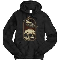 Vintage Black Crow With Skull Ans Moon Tie Dye Hoodie