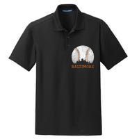 Vintage Baltimore Cityscape Baseball Lover Player And Fans Dry Zone Grid Polo