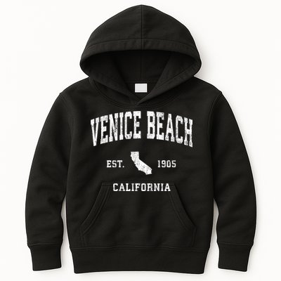 Venice Beach California Ca Vintage Athletic Sports Kids Hoodie