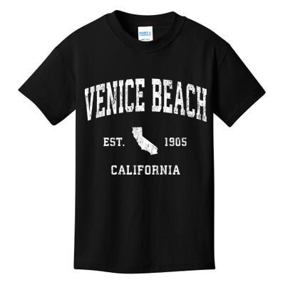 Venice Beach California Ca Vintage Athletic Sports Kids T-Shirt