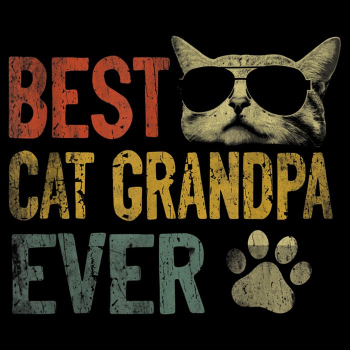 Vintage Best Cat Grandpa Ever TShirt Cat Grandpa Father's D TShirt Doggie Tank