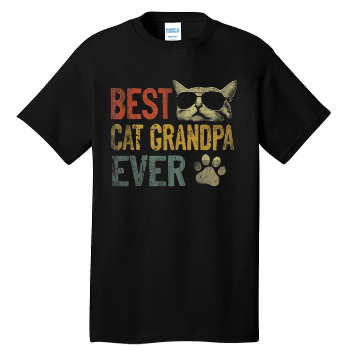 Vintage Best Cat Grandpa Ever TShirt Cat Grandpa Father's D TShirt Tall T-Shirt