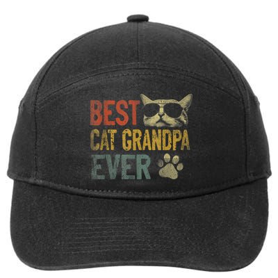 Vintage Best Cat Grandpa Ever TShirt Cat Grandpa Father's D TShirt 7-Panel Snapback Hat