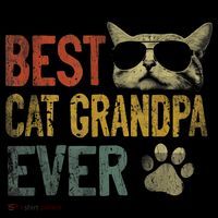 Vintage Best Cat Grandpa Ever TShirt Cat Grandpa Father's D TShirt Bucket Hat