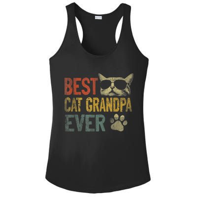 Vintage Best Cat Grandpa Ever TShirt Cat Grandpa Father's D TShirt Ladies PosiCharge Competitor Racerback Tank