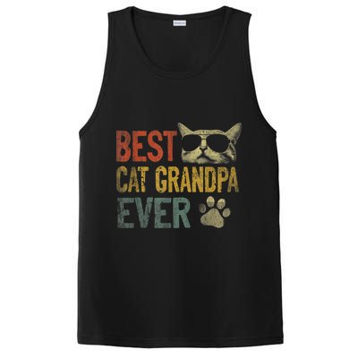 Vintage Best Cat Grandpa Ever TShirt Cat Grandpa Father's D TShirt PosiCharge Competitor Tank