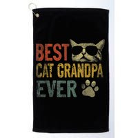 Vintage Best Cat Grandpa Ever TShirt Cat Grandpa Father's D TShirt Golf Towel