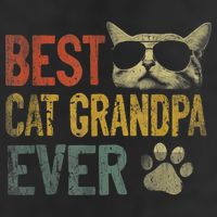Vintage Best Cat Grandpa Ever TShirt Cat Grandpa Father's D TShirt Golf Towel