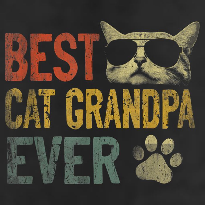 Vintage Best Cat Grandpa Ever TShirt Cat Grandpa Father's D TShirt Golf Towel