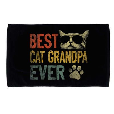 Vintage Best Cat Grandpa Ever TShirt Cat Grandpa Father's D TShirt Microfiber Hand Towel