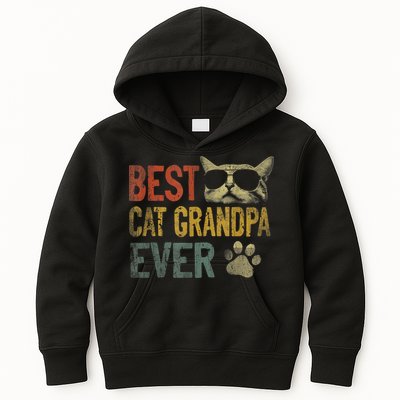 Vintage Best Cat Grandpa Ever TShirt Cat Grandpa Father's D TShirt Kids Hoodie
