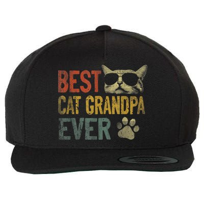 Vintage Best Cat Grandpa Ever TShirt Cat Grandpa Father's D TShirt Wool Snapback Cap