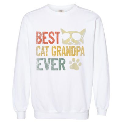 Vintage Best Cat Grandpa Ever TShirt Cat Grandpa Father's D TShirt Garment-Dyed Sweatshirt