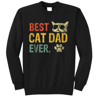 Vintage Best Cat Dad Ever Cat Daddy Gift Sweatshirt