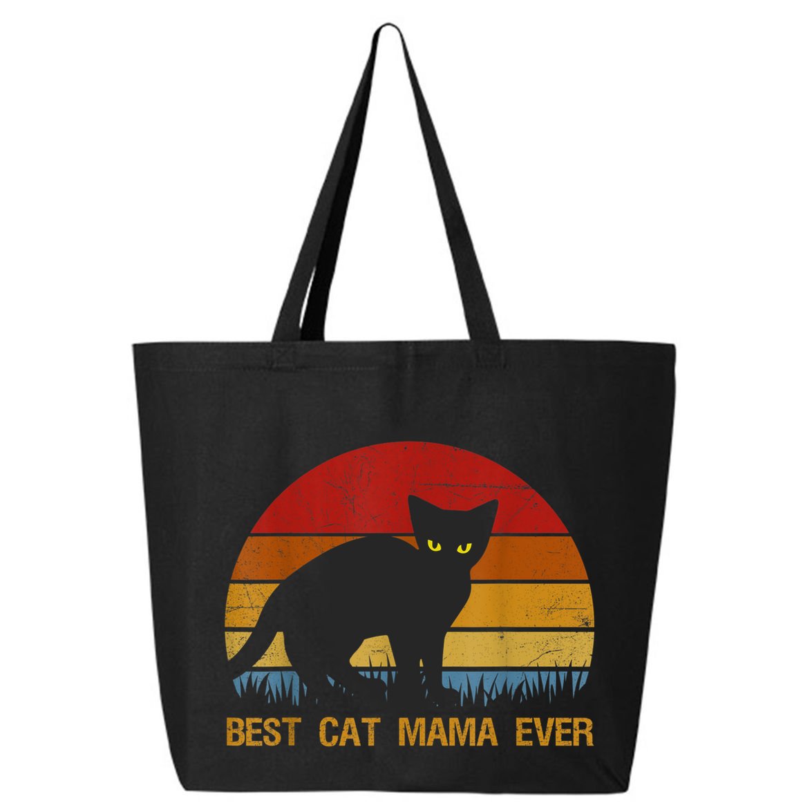 Vintage Best Cat Mama Ever Cat Mommy Gift 25L Jumbo Tote