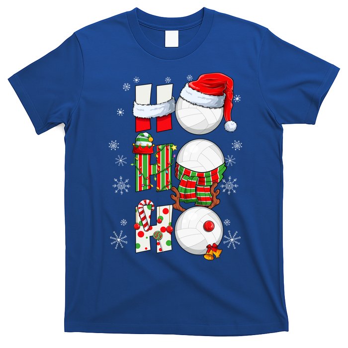 Volleyball Ball Christmas Ho Ho Ho Santa Reindeer Elf Gift T-Shirt