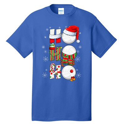 Volleyball Ball Christmas Ho Ho Ho Santa Reindeer Elf Gift Tall T-Shirt