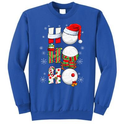 Volleyball Ball Christmas Ho Ho Ho Santa Reindeer Elf Gift Tall Sweatshirt