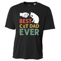 Vintage Best Cat Dad Ever Funny Cat Daddy Father Day Gift Cooling Performance Crew T-Shirt