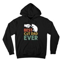 Vintage Best Cat Dad Ever Funny Cat Daddy Father Day Gift Hoodie