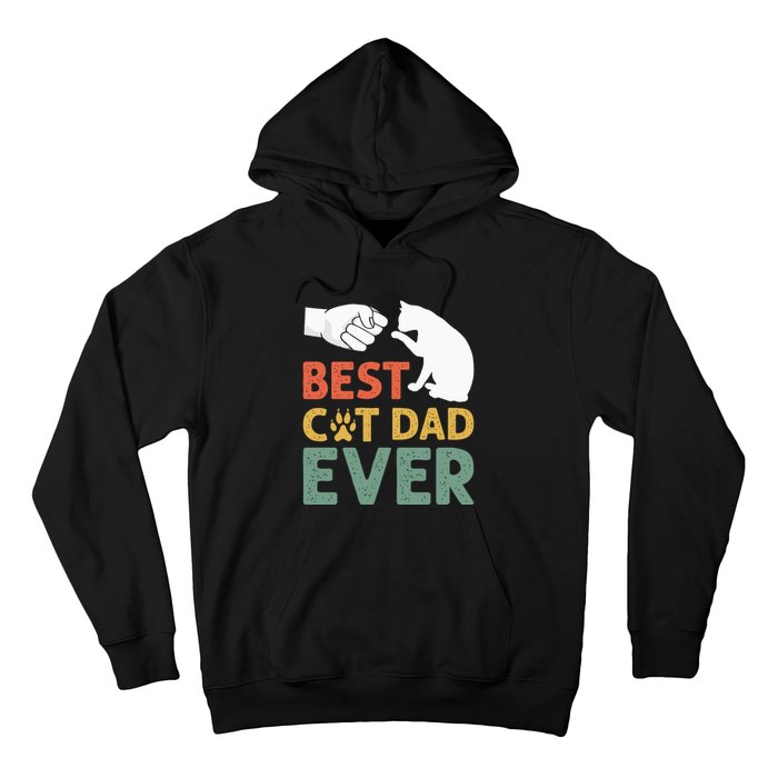 Vintage Best Cat Dad Ever Funny Cat Daddy Father Day Gift Hoodie