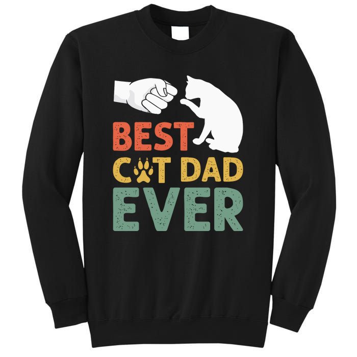 Vintage Best Cat Dad Ever Funny Cat Daddy Father Day Gift Sweatshirt