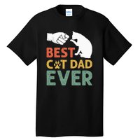 Vintage Best Cat Dad Ever Funny Cat Daddy Father Day Gift Tall T-Shirt