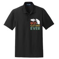 Vintage Best Cat Dad Ever Funny Cat Daddy Father Day Gift Dry Zone Grid Polo