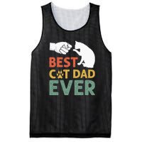 Vintage Best Cat Dad Ever Funny Cat Daddy Father Day Gift Mesh Reversible Basketball Jersey Tank