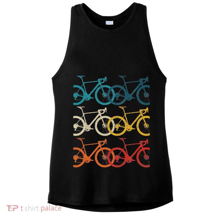 Vintage Bike Cycling Road Bike Road Bike Bicycle Cyclist Ladies PosiCharge Tri-Blend Wicking Tank