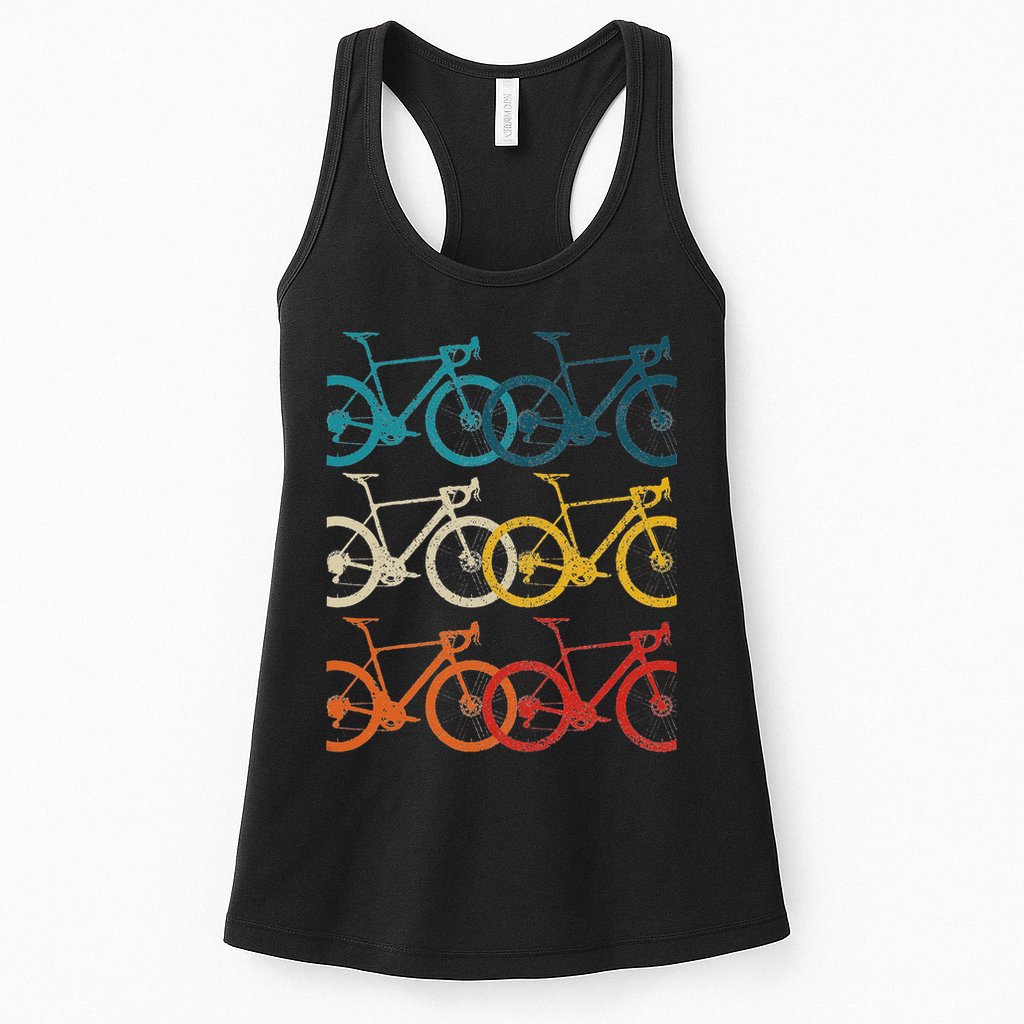 Vintage Bike Cycling Road Bike Road Bike Bicycle Cyclist Womens Tank Top