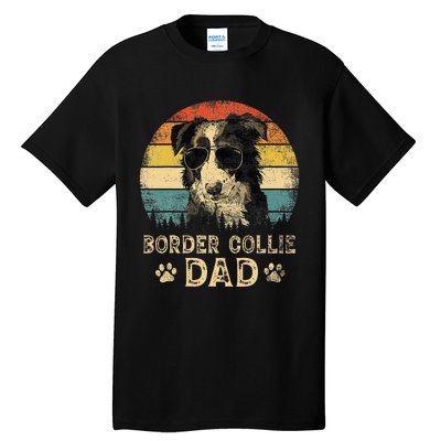 Vintage Border Collie Dad Dog Lovers FatherS Day Tall T-Shirt