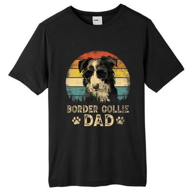 Vintage Border Collie Dad Dog Lovers FatherS Day Tall Fusion ChromaSoft Performance T-Shirt