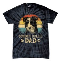 Vintage Border Collie Dad Dog Lovers FatherS Day Tie-Dye T-Shirt