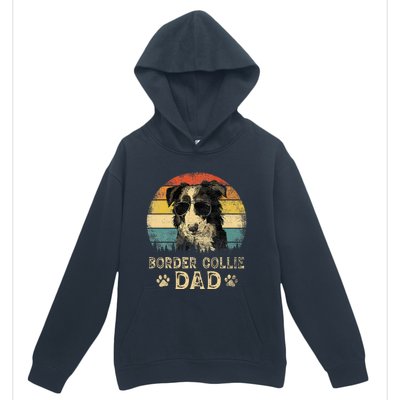 Vintage Border Collie Dad Dog Lovers FatherS Day Urban Pullover Hoodie