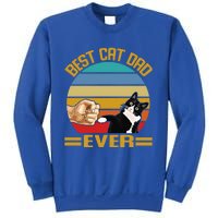 Vintage Best Cat Dad Ever Funny Saying Cats Dad Gift Sweatshirt