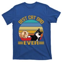 Vintage Best Cat Dad Ever Funny Saying Cats Dad Gift T-Shirt