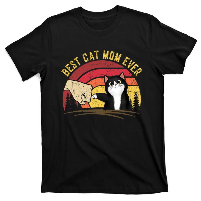 Vintage Best Cat Mom Ever Cat for Wo - Funny Cat T-Shirt